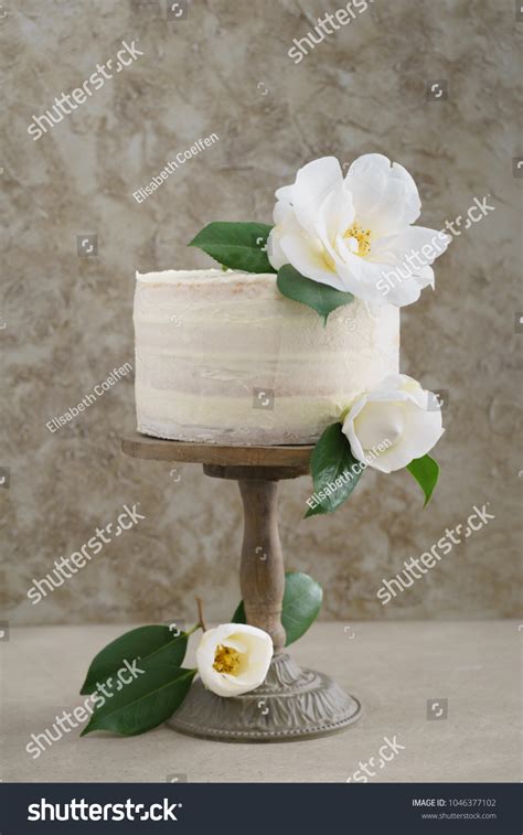 Naked Buttercream Layer Wedding Cake Decorated Stock Photo Shutterstock