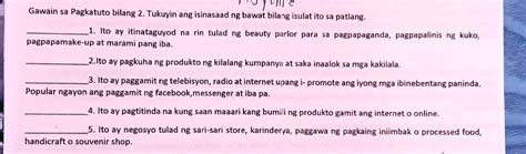 SOLVED Gawain Sa Pagkatuto Bilang 2 C0 M Gawain Sa Pagkatuto Bilang