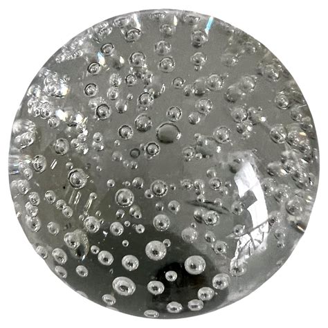 Clear Bubble Murano Glass Paperweight At 1stdibs Glass Paperweight With Bubbles Glass