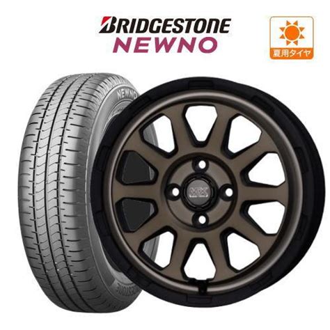 HOT STUFF サマータイヤ ホイール 4本 ホットスタッフ マッドクロス レンジャー BRIDGESTONE NEWNO ニューノ 165 55R15 カーポートマルゼンYahoo