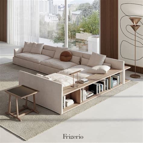 Sectional sofa ideas layout for modern living room with integrated ...