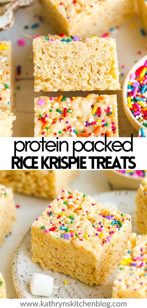 Easy Protein Rice Krispies Recipe Recipe In 2024 High Protein Desserts Protein Dessert