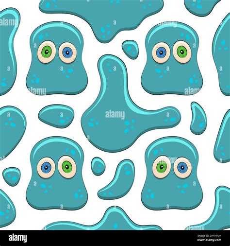 Seamless Color Pattern With Jelly Character Vector Cartoon Background