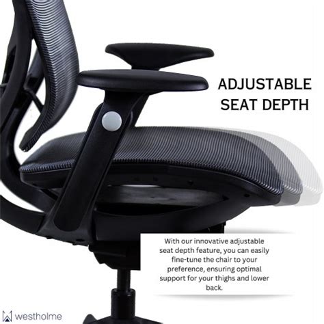 WESTHOLME High Back Office Chair, Ergonomic Desk Chair with Adjustable ...