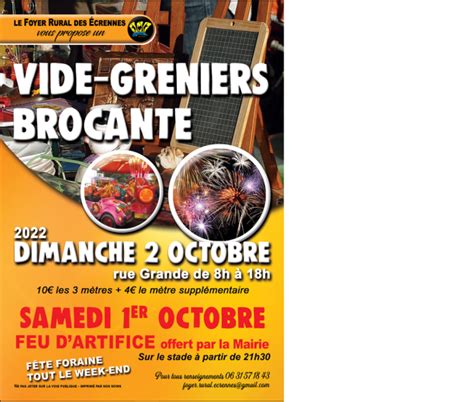 Feu Dartifice Week End F Te Foraine Vide Grenier Les Ecrennes