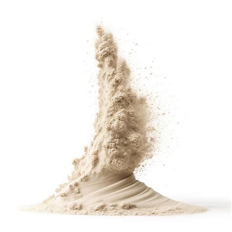 Premium AI Image | A white background with a large amount of sand and a