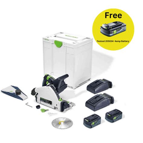 Festool 576716 Plunge Saw 18V TSC 55 Li 5 0 KEBI Plus Set