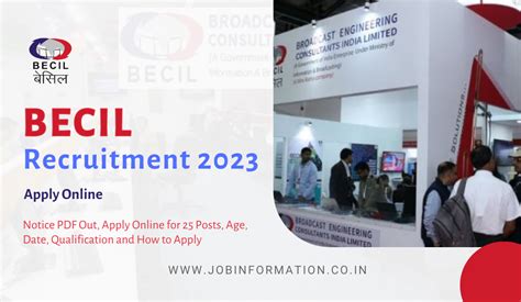 Becil Recruitment Notice Pdf Out Apply Online For Posts Age