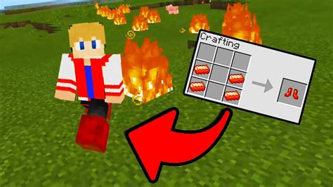 Como Fazer Botas De Fogo No Minecraft Pocket Edition Sem Mods Youtube