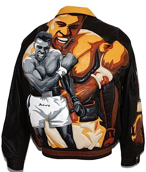 Lot Detail Muhammad Ali Autographed One Of A Kind Leather Jacket From Ali Charity Event Fight