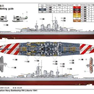 Trumpeter 1 700 RN Littorio Italian Navy Battleship 1941 Model Kit