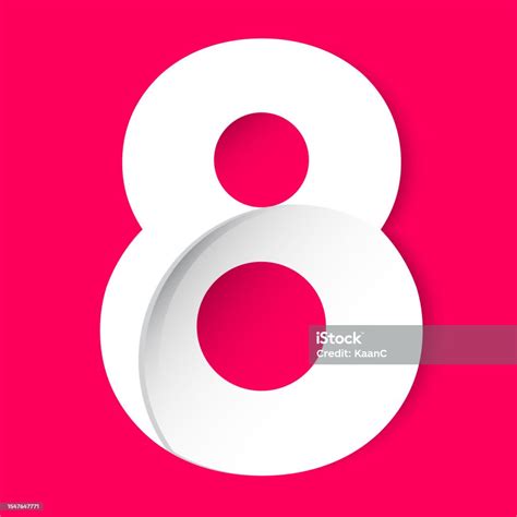 Abstract Number 8 Template Anniversary Number Template Isolated