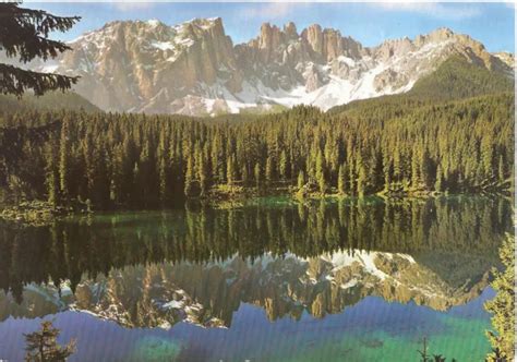 Lago Di Carezza Con Latemar Karersee Mit Latemar Nv Fg Eur