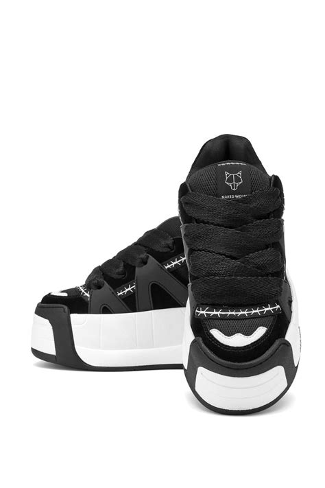 NAKED WOLFE SLIDER BLACK SNEAKERS Omberon