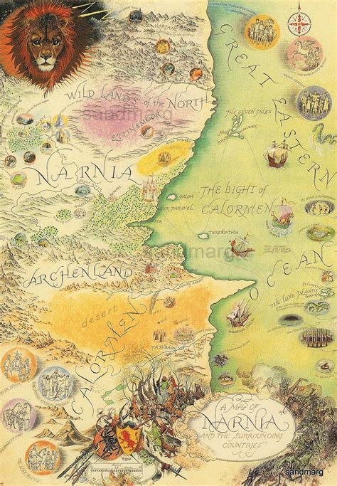 The Lion The Witch And The Wardrobe Map Of Narnia And The