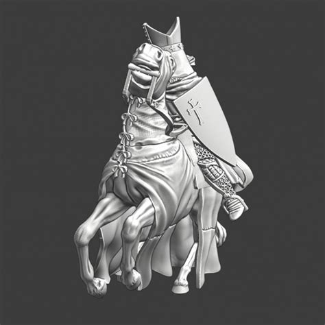 3d Printable Mounted Teutonic Order Bishop Mounted By Northern