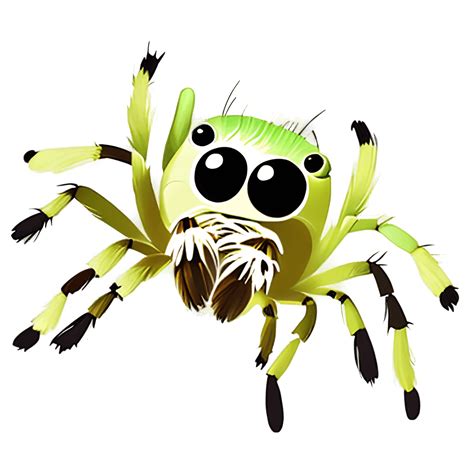 Fluffy Cute Jumping Spider Digital Graphic · Creative Fabrica