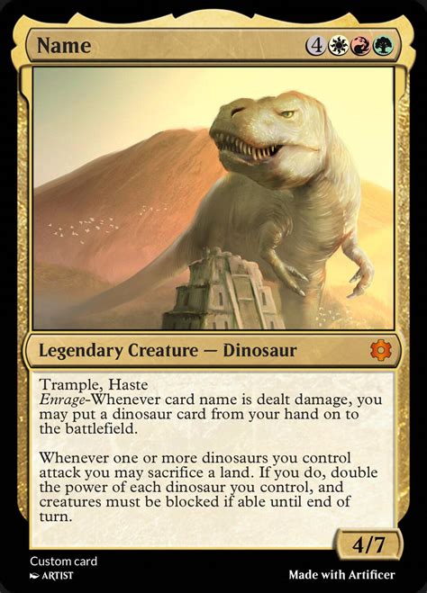 I tried my hand at designing a Dinosaur commander : r/DinosaursMTG