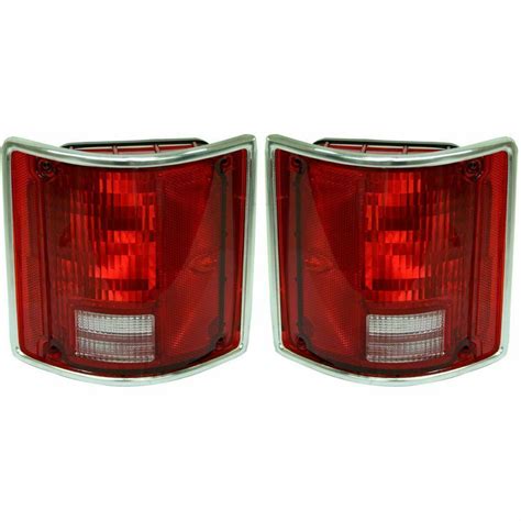 Set Of Lh Rh Side Tail Lamp Lens And Housing Fits Blazer C