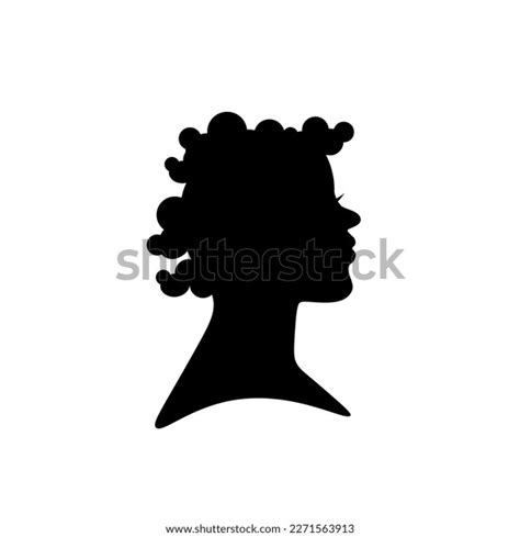 Silhouette Black Womanwoman Face Hairstyleside View Stock Vector ...