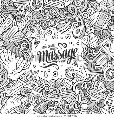 Cartoon Cute Doodles Hand Drawn Massage Stock Vector Royalty Free