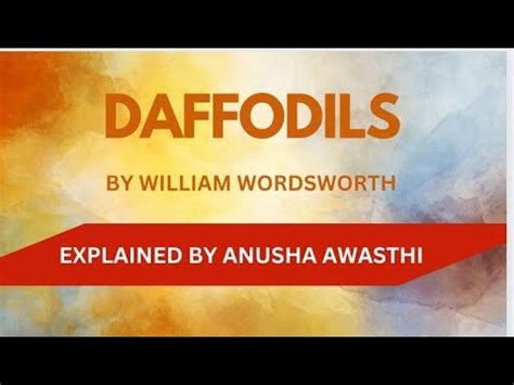 Daffodils Poem I Wandered Lonely By William Wordsworth Class 10