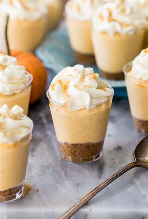 Pumpkin Pie Cheesecake Dessert Shooters