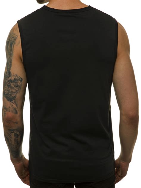 Camiseta Sin Mangas De Hombre Negra Ozonee Js Ss Ozonee