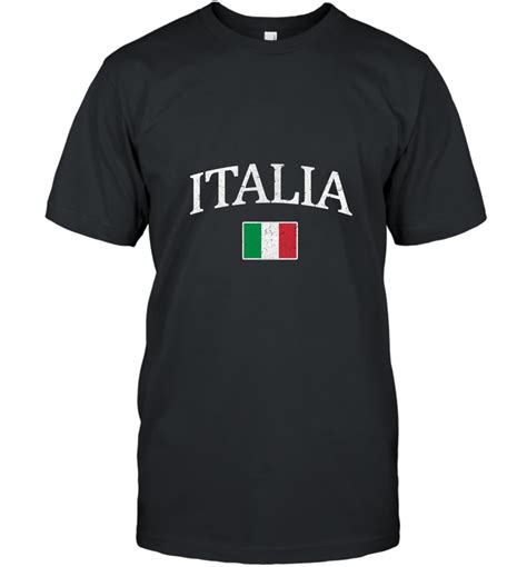 Vintage Italia T Shirt Italian Flag Tee Italy Graphic Design T Shirt