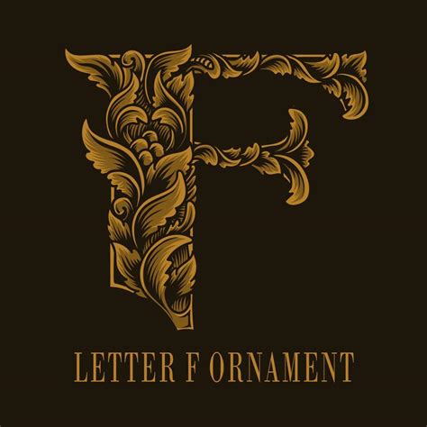 Lettre F Logo Style D Ornement Vintage Art Vectoriel Chez Vecteezy