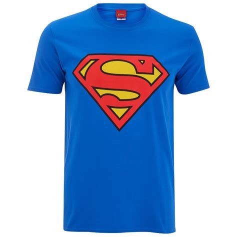 DC Comics Men S Superman Logo T Shirt Royal Blue Merchandise Zavvi