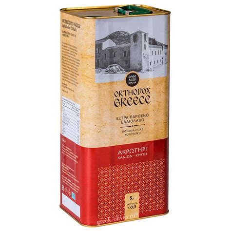 Akrotiri Масло оливковое нерафинированное 5л ж/б купить на OZON по ...