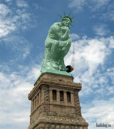 Приколы со Статуей Свободы (50 фотожаб) | Art parody, Lady liberty, Statue