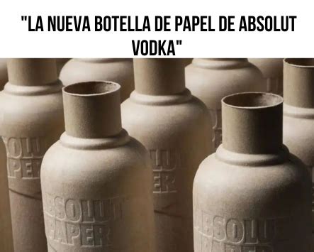 La nueva botella de papel de Absolut Vodka Guía Impresión