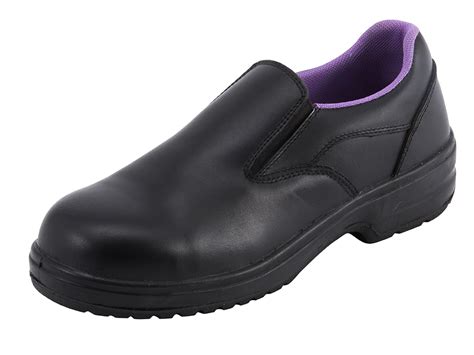 Ladies Black Slip On Safety Pro Parts Workwear