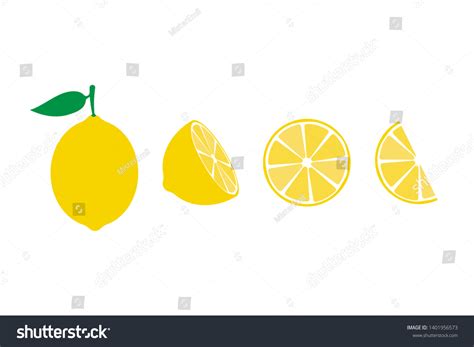 Lemon Fruit Icons Symbols Set Stock Vector Royalty Free 1401956573 Shutterstock