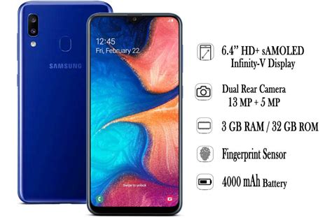 Samsung Galaxy A20 - Specifications - Choose Your Mobile