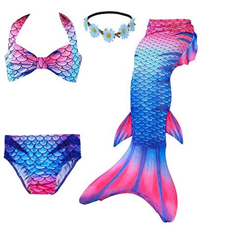 Mermaid Tails Mermaid Tails For Swimming Girls Swimsuit Princess Bikini Set Bathing Suit