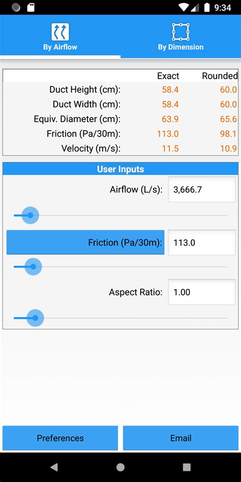 Carmel Software | HVAC Duct Sizer Android App