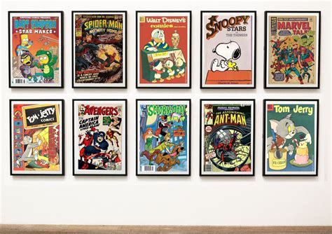 35 Vintage Comic Book Covers Posters Wall Decor Digital - Etsy