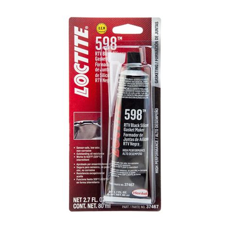 Formador De Juntas Negro Alto Desempeño SI 598 80ML LOC 491985 LOCTITE