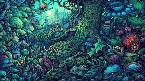 Premium AI Image | Mystical fantasy creatures in a magical forest ...