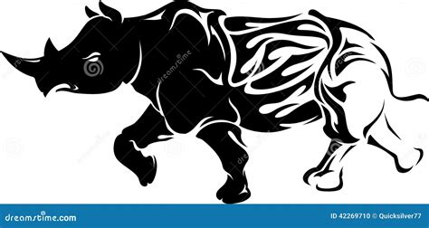 Abstract Charging Rhino Stock Illustrations 13 Abstract Charging