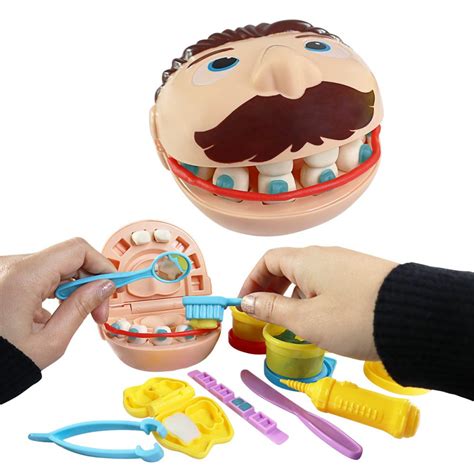 Conjunto Brinquedo Massinha De Modelar Brincando De Dentista