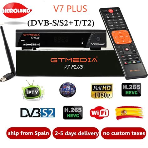 Freesat GTMedia V7 Plus Combo HD Digital DVB S2 T2 Satellite TV