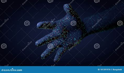 Various Bacteria and Pathogens on a Human Hand Stock Illustration ...