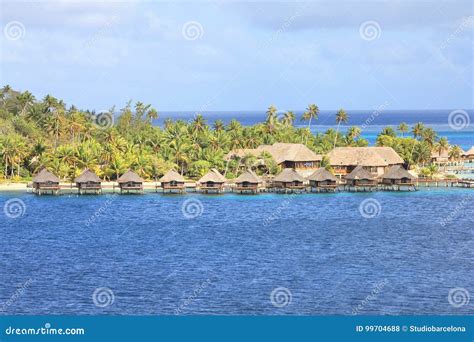 Water Bungalows on Bora Bora Island Stock Photo - Image of bungalows, island: 99704688