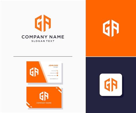 Premium Vector | Ga modern logo initials hexagon monogram used for ...