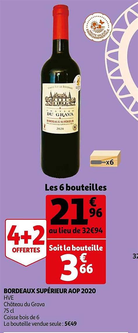 Promo Bordeaux Sup Rieur Aop Chez Auchan Icatalogue Fr