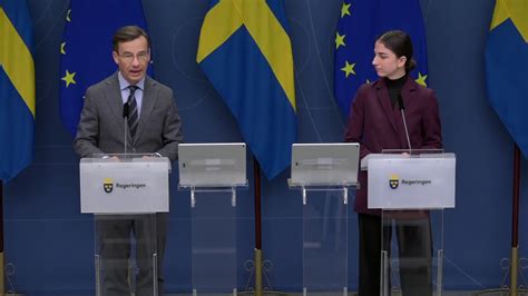 Pressträff med statsminister Ulf Kristersson och klimat och